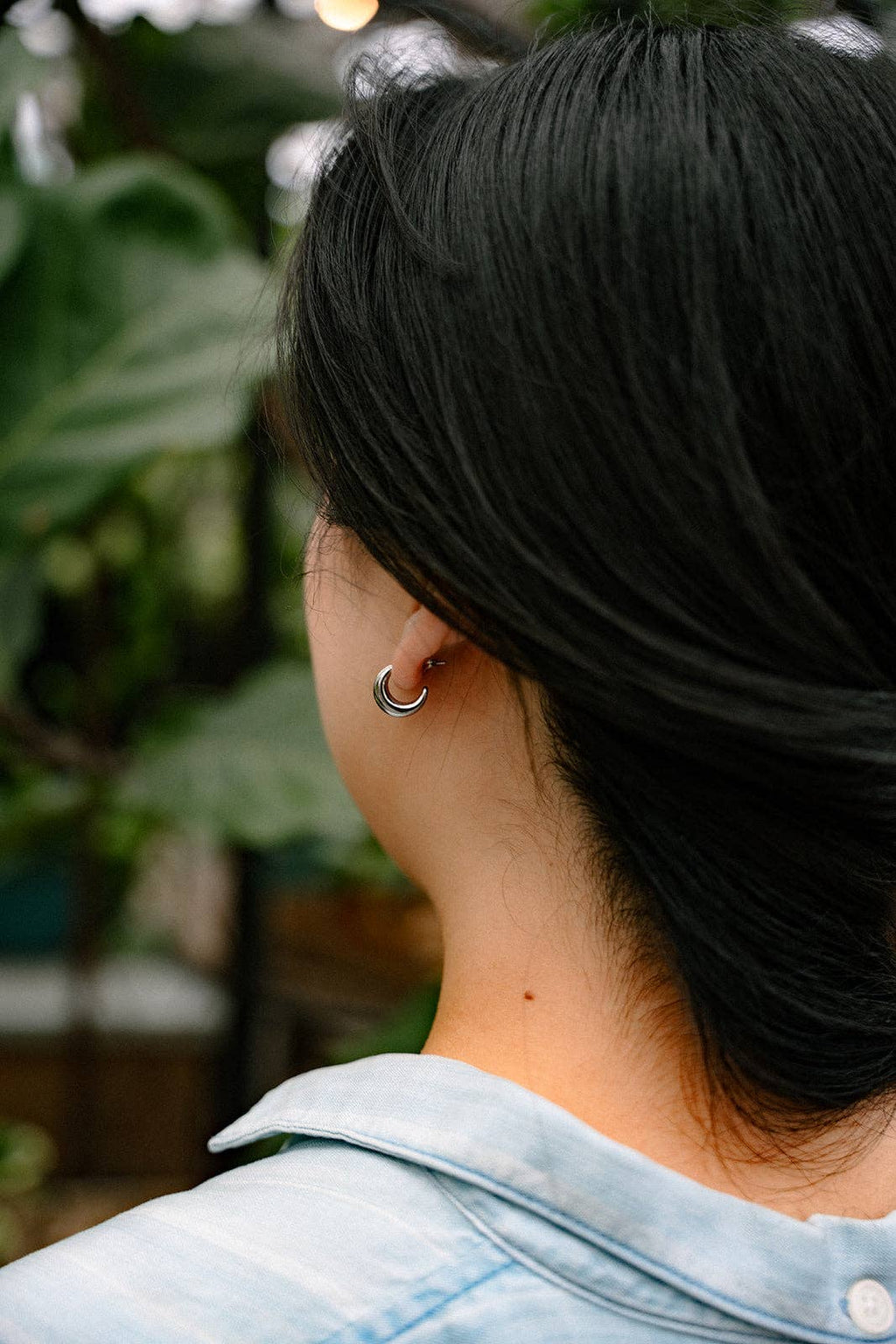 Silver Mini Luxe Selena Hoops