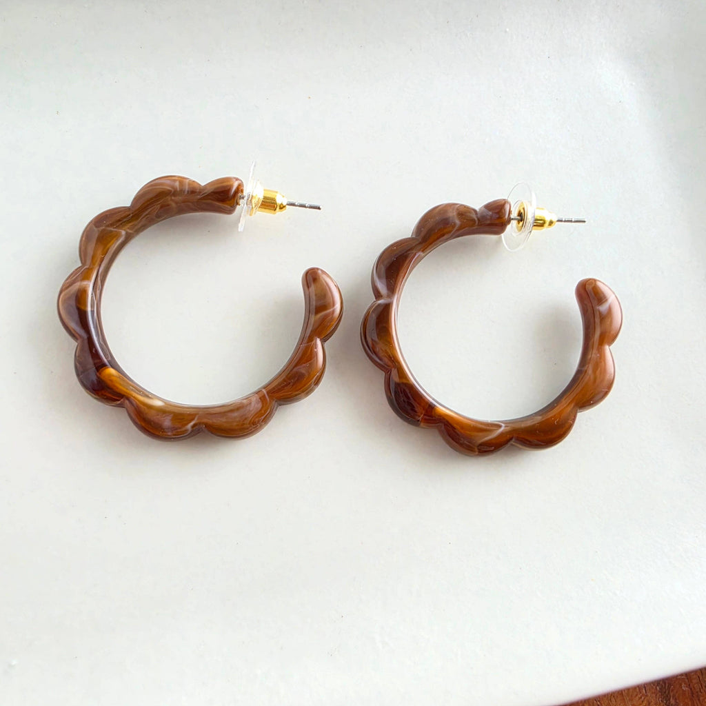 Cocoa Brown Scarlett Hoops