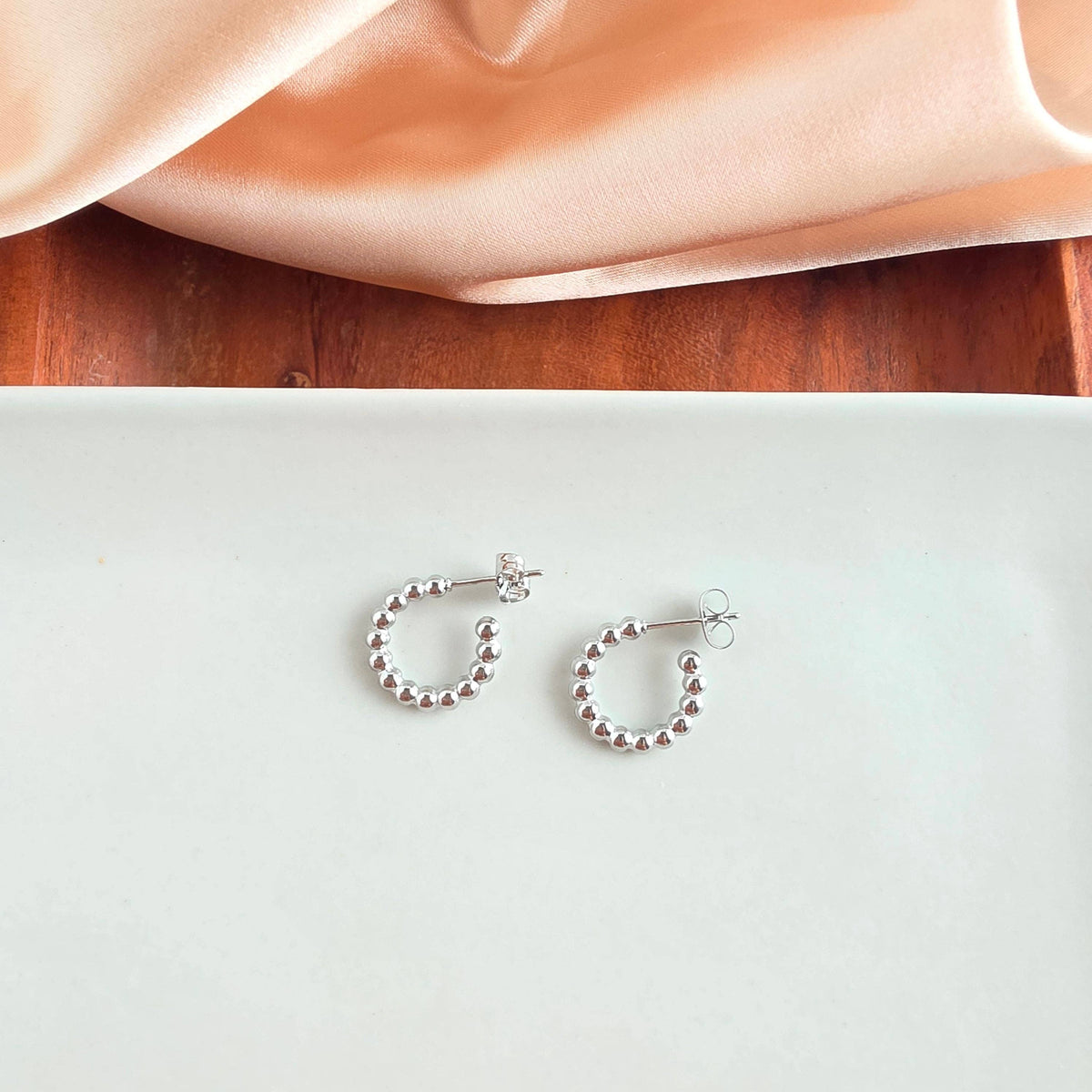 Silver Luxe Bridget Hoops