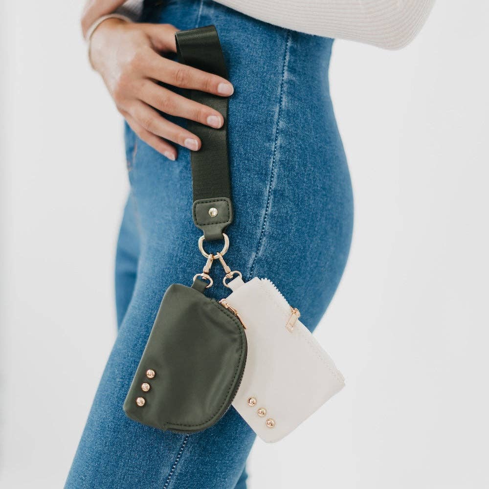 Pink Dual Pouch Wristlet
