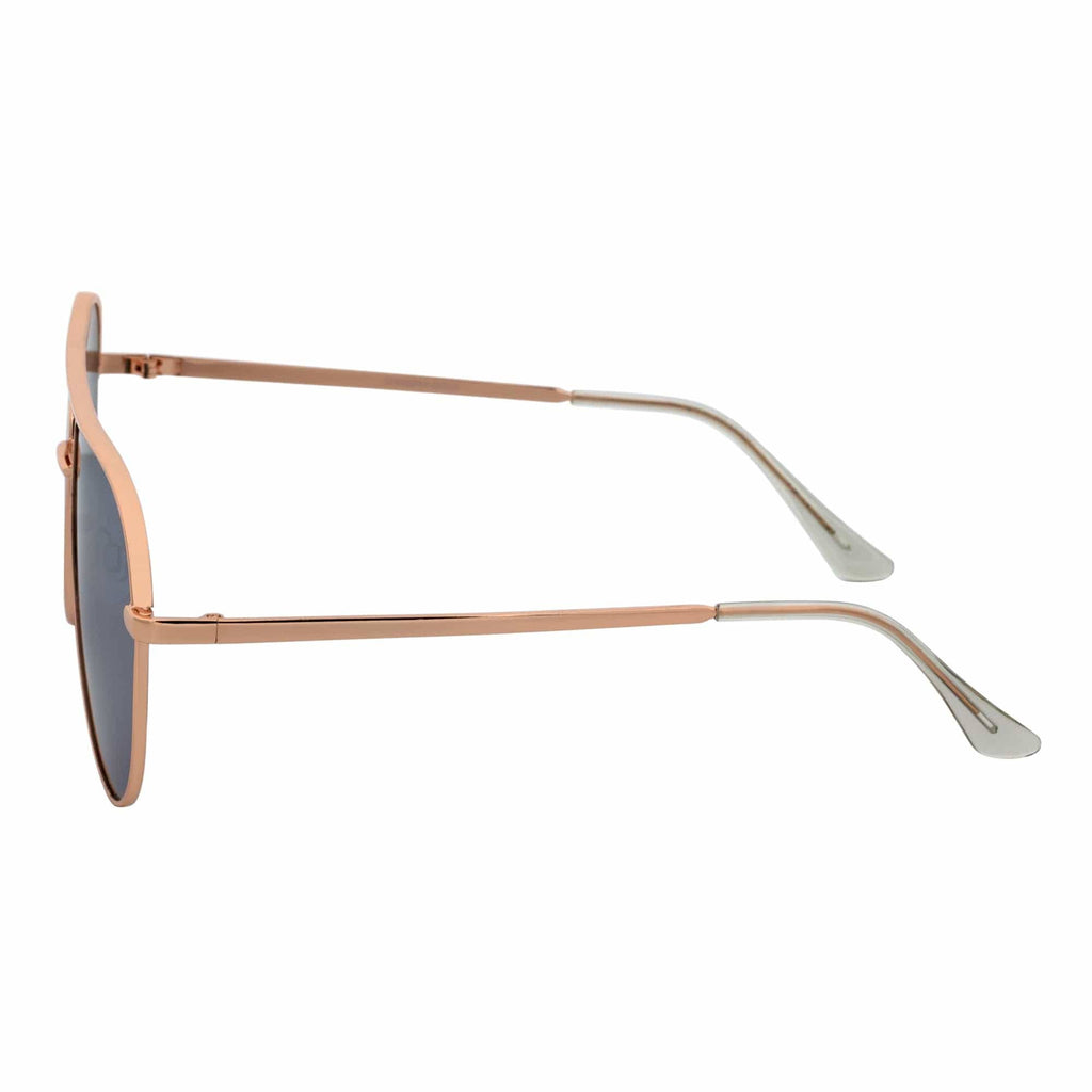 Gold Silver Mirror Oversize Metal Aviator Sunglasses