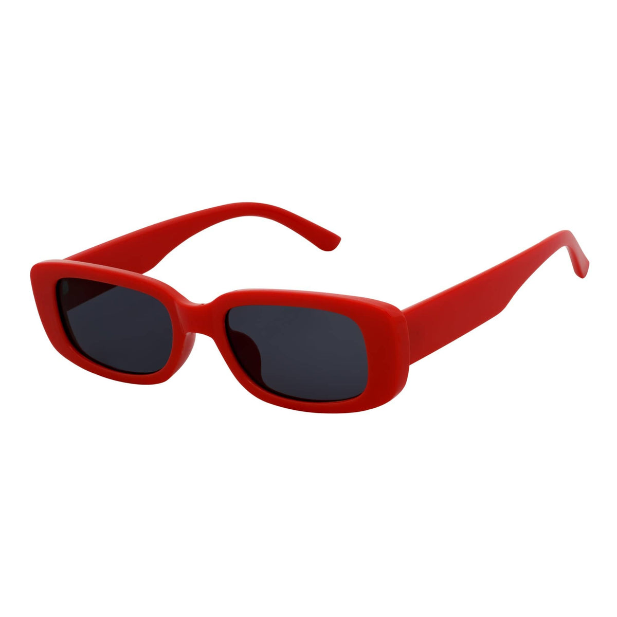 Red Smoke Small Rectangle Sunglasses