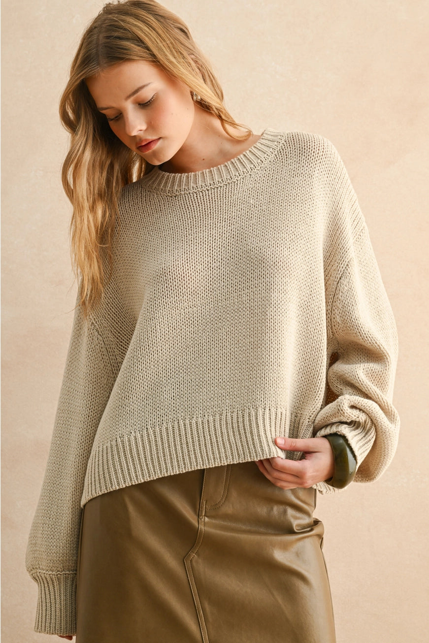 Stone Balloon Sleeve Top