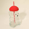 Red Cute Bear Shaped Glass