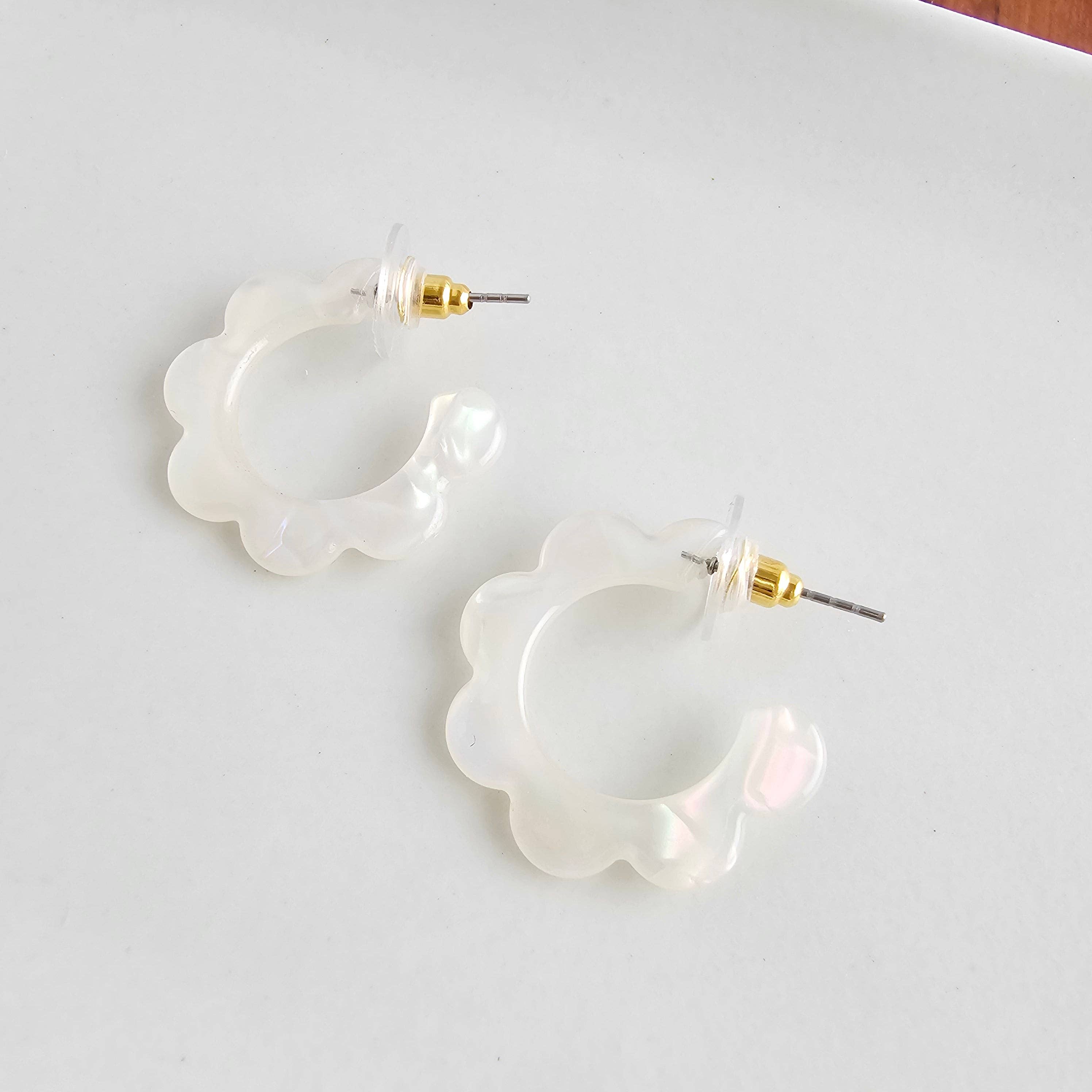 Opalite Flora Mini Hoops