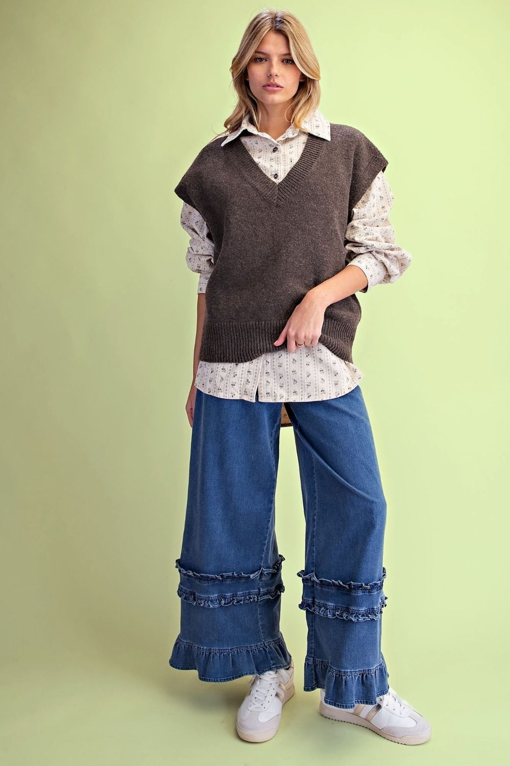 Espresso Knitted Sweater Vest