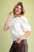 Ivory Pom Pom Sweater