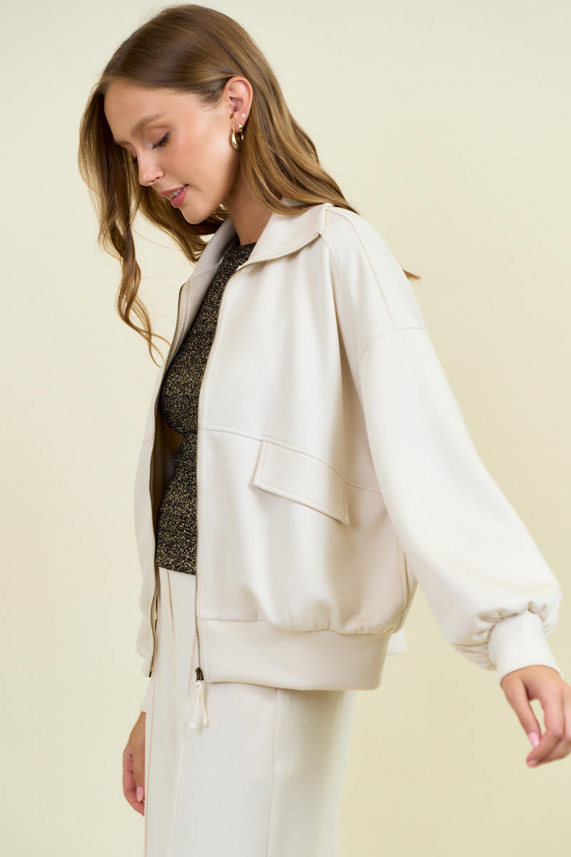 Ecru Flap Pocket Jacket