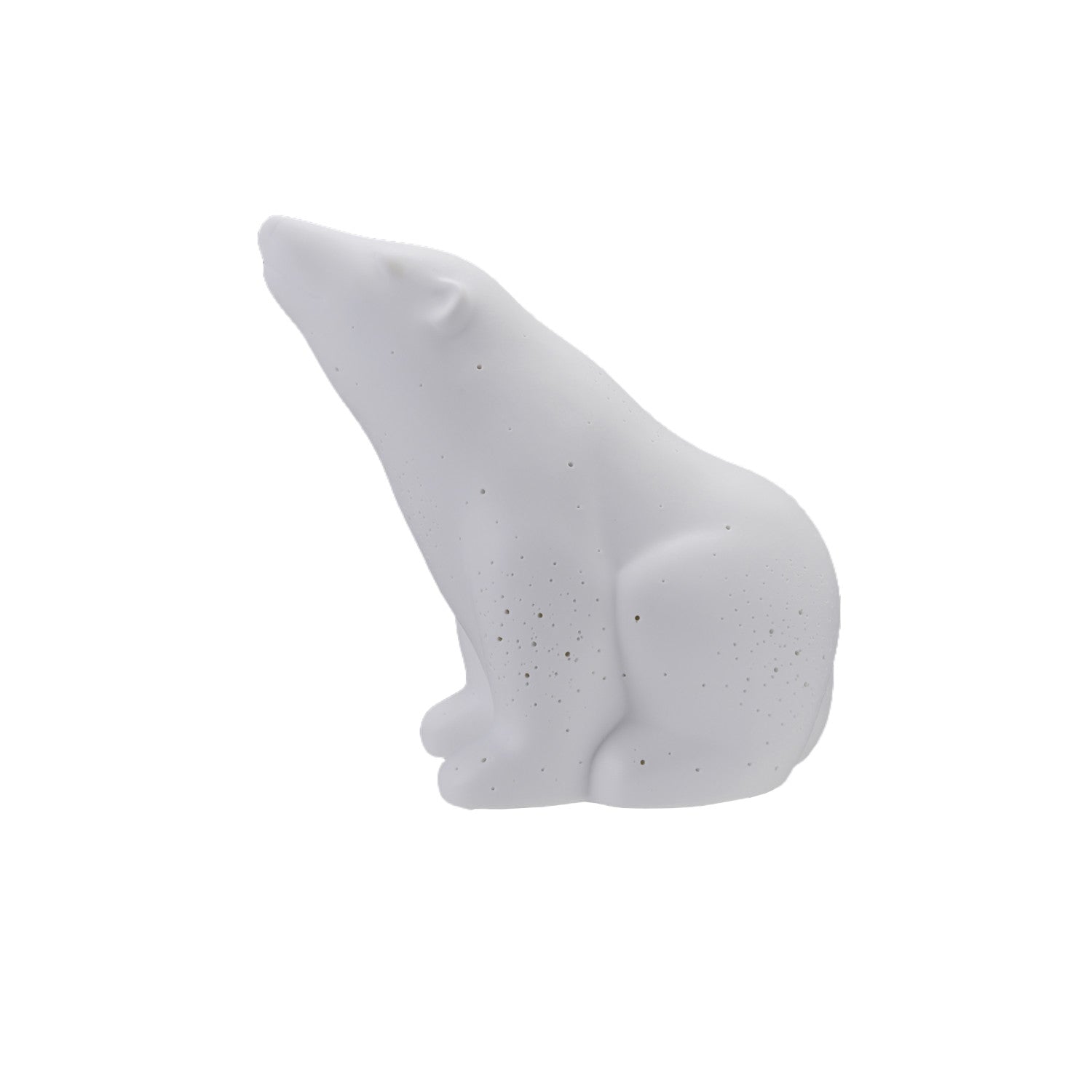 Stoneware Bisque Polar Bear Table Lamp with Cut-Outs & Inline Switch