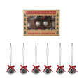 Foam & Glass Mini Mirror Ball Ornaments with Bow, Boxed Set of 12