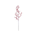 27"H Fabric & Wire Striped Swirl Stem, Red & White
